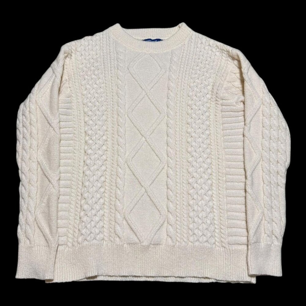 Aelfric Eden Oversized‎ Knit White Crewneck Sweater Adult Large